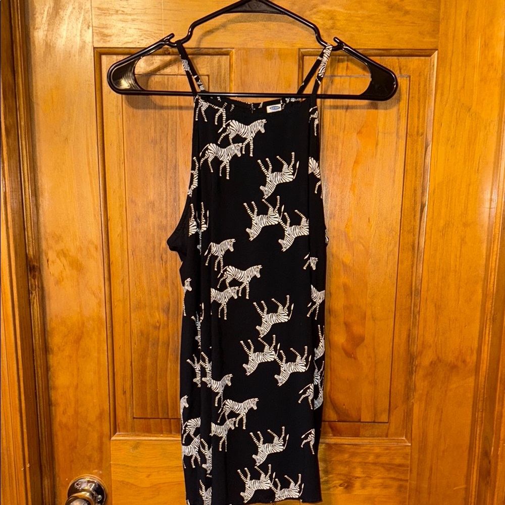 Black Zebra Print Tank